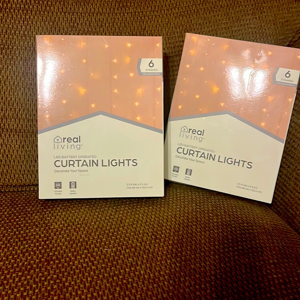 Real living LED battery operated white lights. 2 packs.